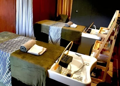 Relaxing treatment room at Essa Spa & Nails in Lapu-lapu City, Central Visayas, PH, featuring two massage beds.