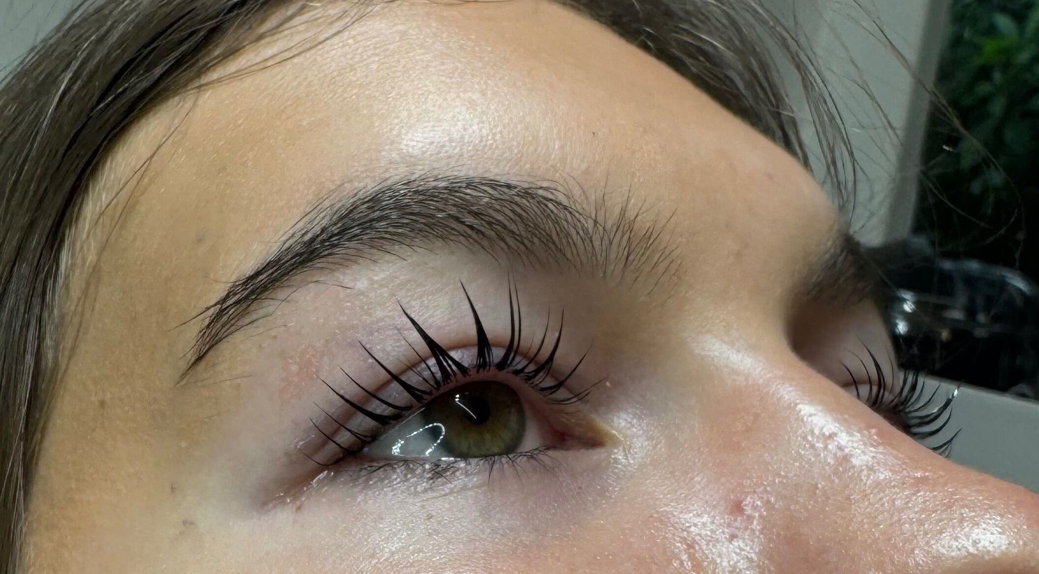 Close-up of expertly styled lashes at Beautitude in Clitheroe, England, GB.