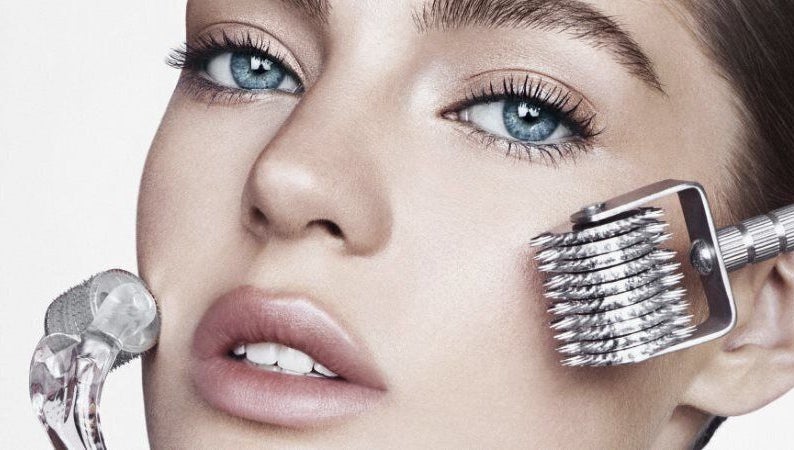 Close-up of facial beauty treatment at Bare Ink Beauty, Mount Austin, New South Wales, AU.