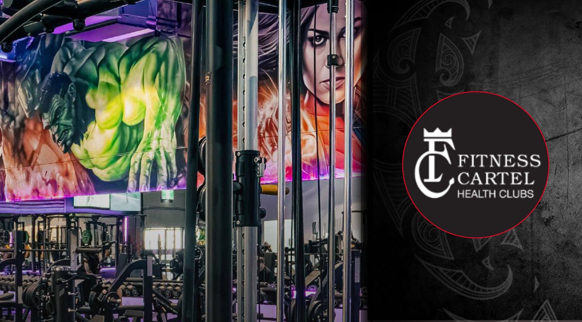 Colorful mural at RED LAPEL - Strength & Conditioning, Albion Park Rail, New South Wales, AU gym interior.