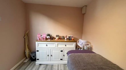 Relaxing treatment room at Emma's Place in Haverhill, England, GB with cozy decor and wellness essentials.