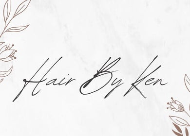 Elegant floral logo of Hair by Ken in Aylesford, England, GB, featuring delicate flower illustrations.