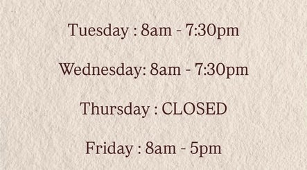 Hair by Ken's operating hours on beige canvas, from Aylesford, England, GB. Thursday closed.