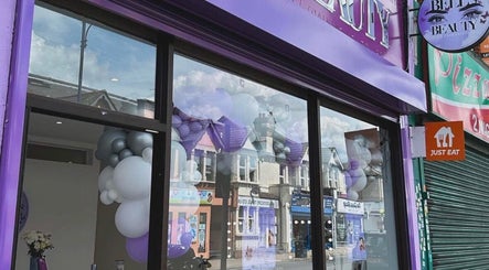 Front view of LAB Hair Lashes in Welling, England, GB, showcasing its stylish purple exterior.