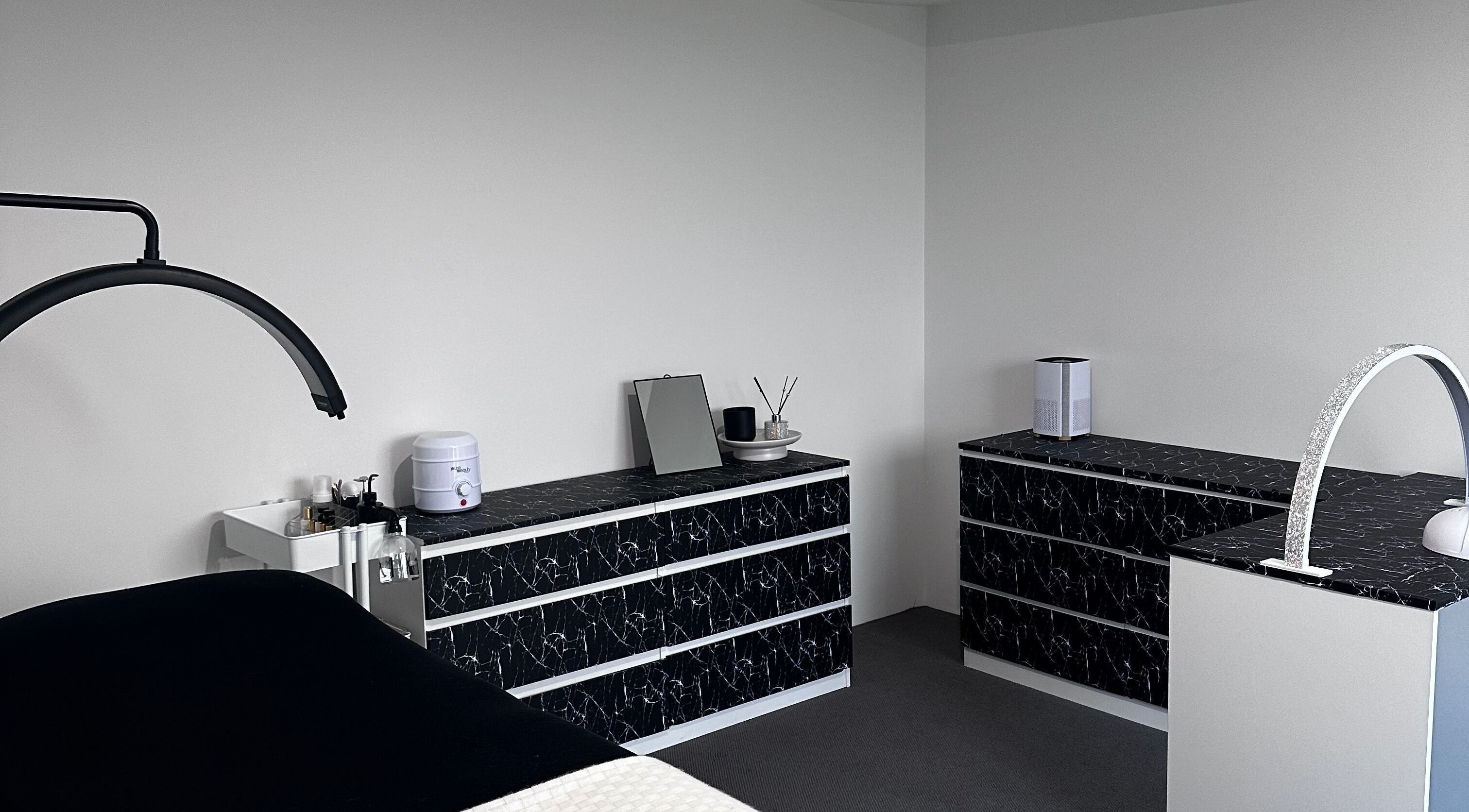 Chic beauty treatment room at BeautifyMePerth in Two Rocks, Western Australia, AU with modern decor.