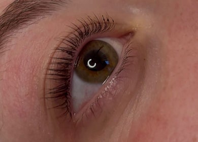 Close-up of styled eyelashes at So Gel, Kesgrave, England, GB, showcasing expert lash care.