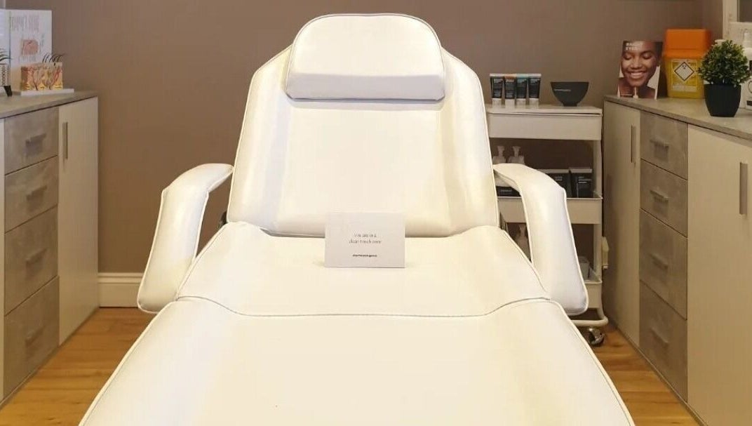 Luxurious treatment chair at Face Spa, Pill, England, GB invites relaxation and comfort.