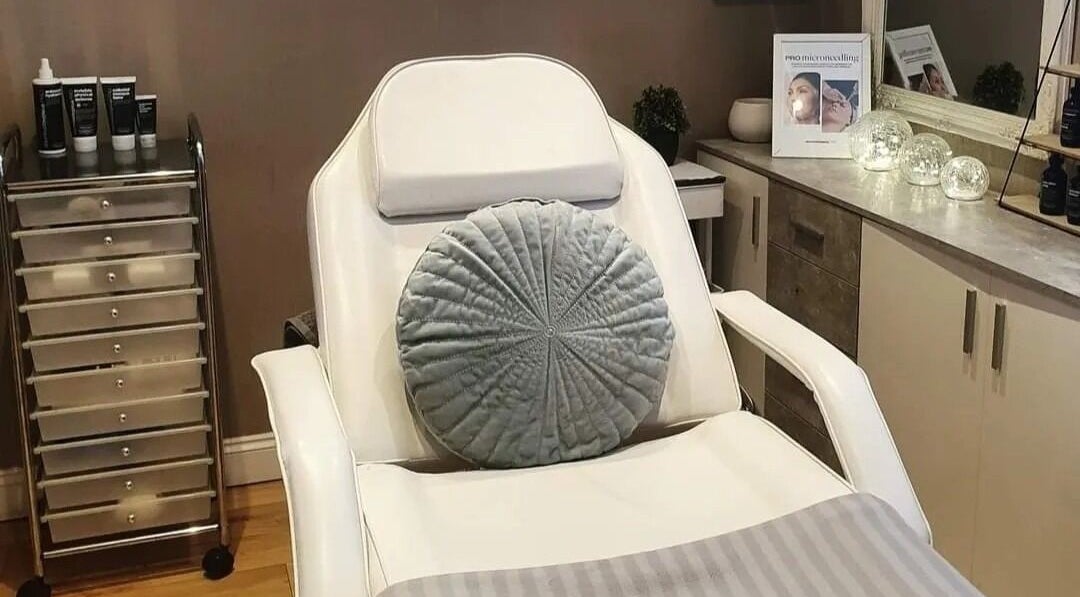 Luxurious treatment chair at Face Spa, Pill, England, GB, offering premium beauty services.