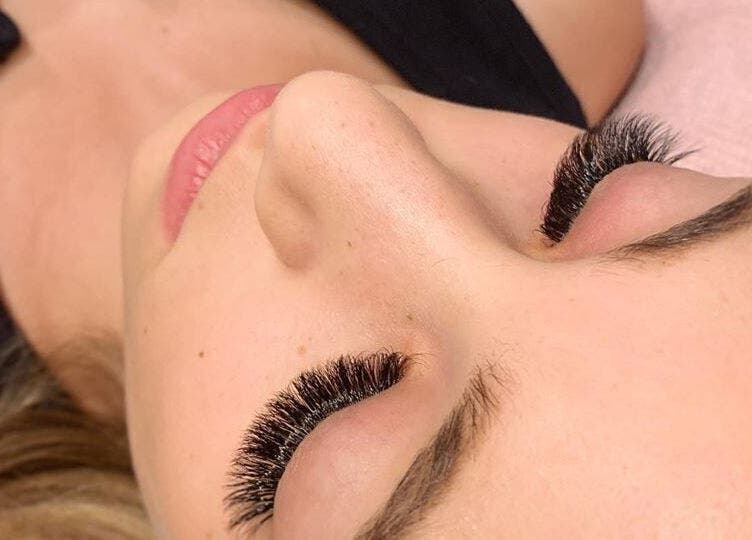 Close-up of eyelash extensions at The House of Lashes Beauty Bar, Robina, Queensland, AU.