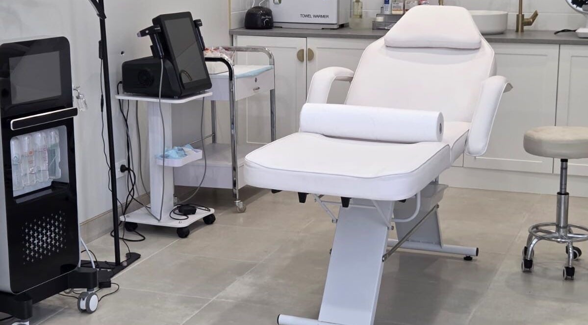 Treatment room at Studio Skinthetics, Kalkallo, Victoria, AU, showcasing modern equipment and clean aesthetic.