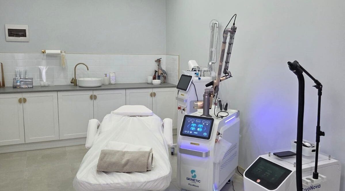 Modern treatment room at Studio Skinthetics in Kalkallo, Victoria, AU with advanced skincare equipment.