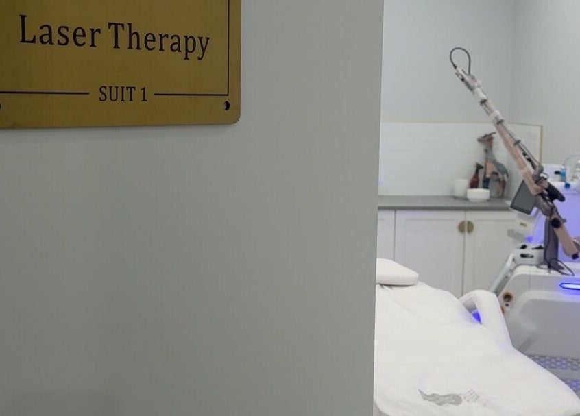 Laser therapy room at Studio Skinthetics, Kalkallo, Victoria, AU showcasing advanced equipment and serene atmosphere.