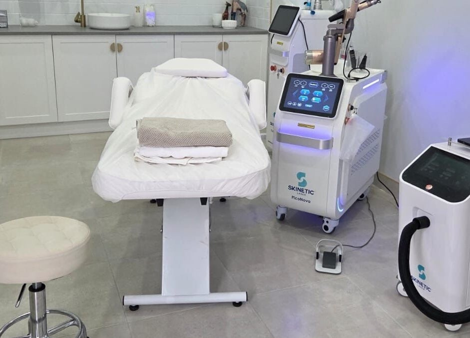 Modern treatment room at Studio Skinthetics in Kalkallo, Victoria, AU with advanced skincare equipment.