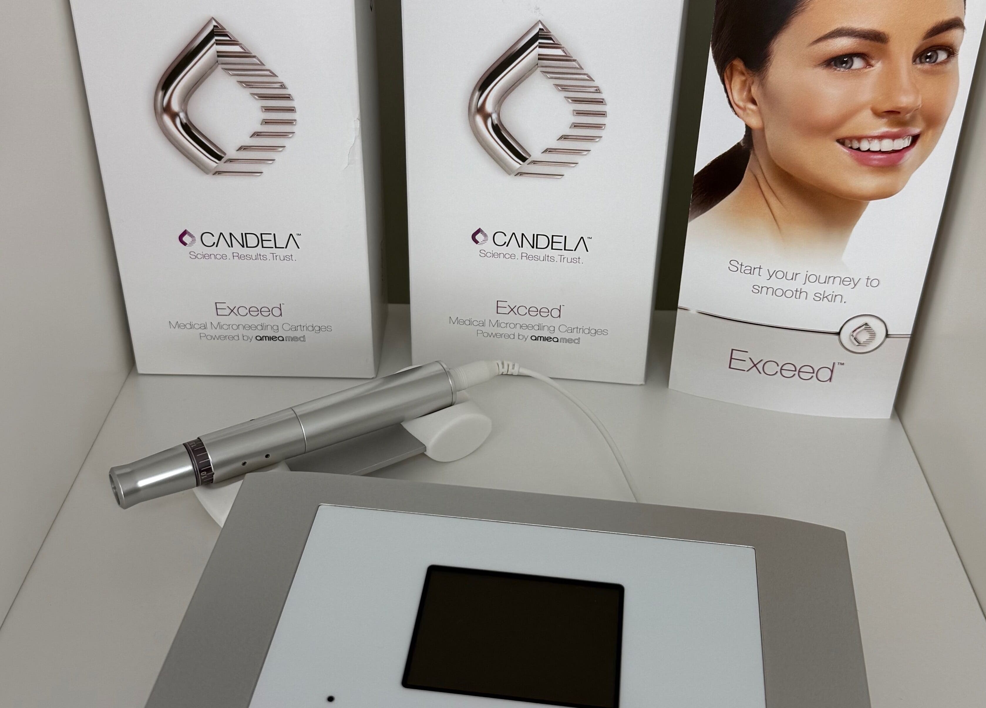 Advanced skin treatment device at THE LAB, Miami, Florida, US, featuring Candela Exceed microneedling.
