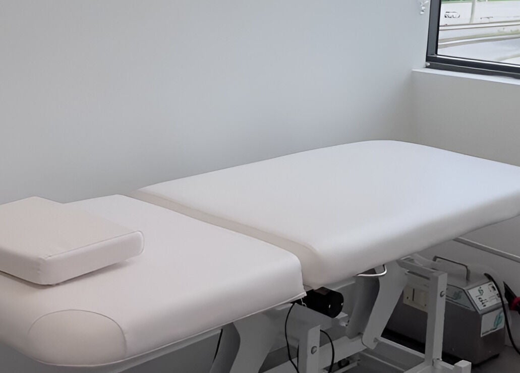 Comfortable massage table at THE LAB, Miami, Florida, US, promising a relaxing wellness experience.