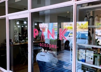 Entrance of Pink Scissors Shop - 12 Ocean Square Sunset Beach, Cape Town, Western Cape, ZA.