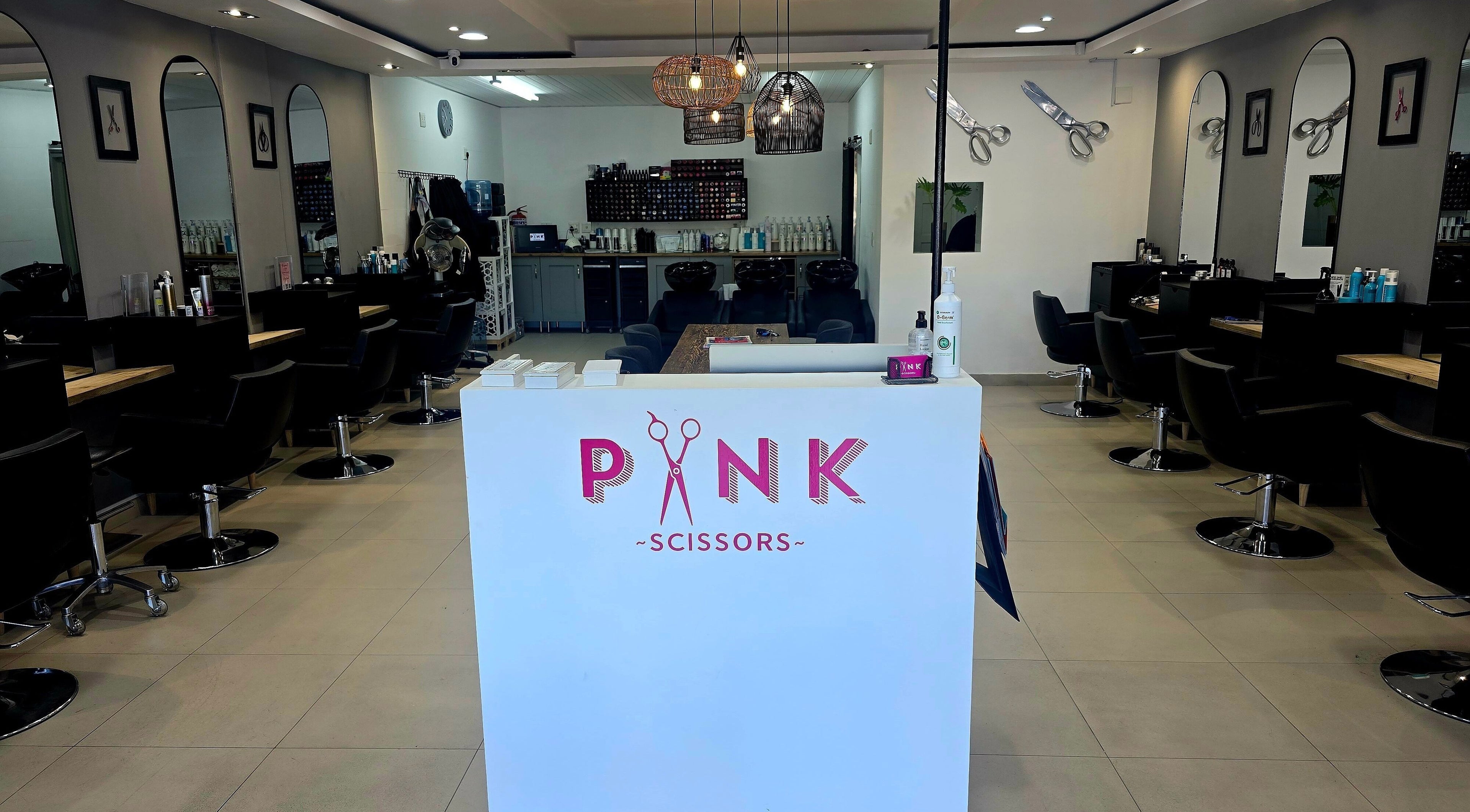Inside view of Pink Scissors Shop at Shop4 Ocean Square Sunset Beach, Cape Town, Western Cape, ZA.