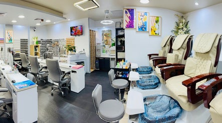 Chic interior of Diamond Nails (Perth CBD), offering premium nail services in Perth, Western Australia, AU.