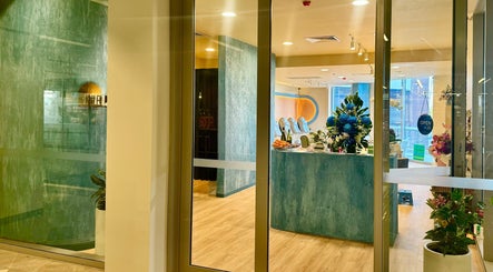 View of Langley Park Nails (East Perth) with chic decor in East Perth, Western Australia, AU.