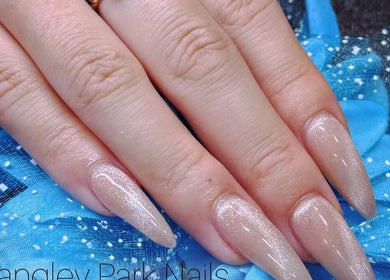 Close-up of sparkling nails art at Langley Park Nails (East Perth), showcasing beauty in East Perth, Western Australia, AU.