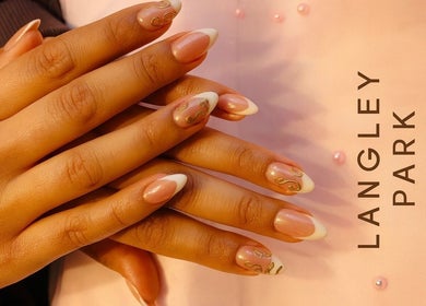 Elegant nail art at Langley Park Nails, East Perth. Beautiful French tips in Western Australia, AU.