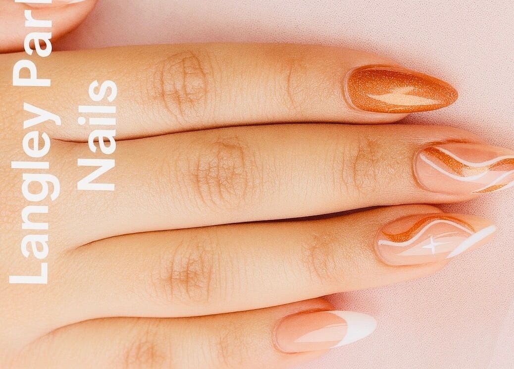 Stylish gel nail art at Langley Park Nails (East Perth), East Perth, Western Australia, AU.