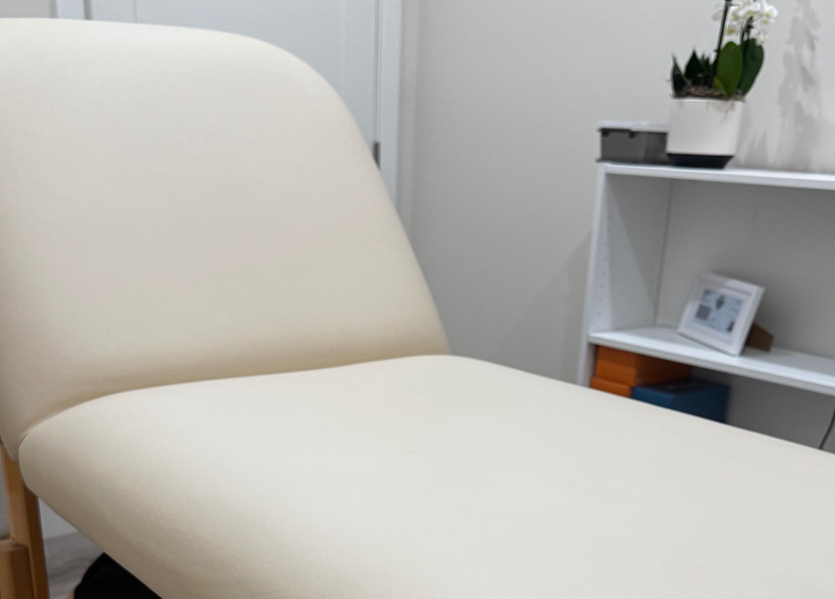 Comfortable waxing bed at Sugaring & Waxing by Ervina, Los Angeles, California, US, exudes relaxation.