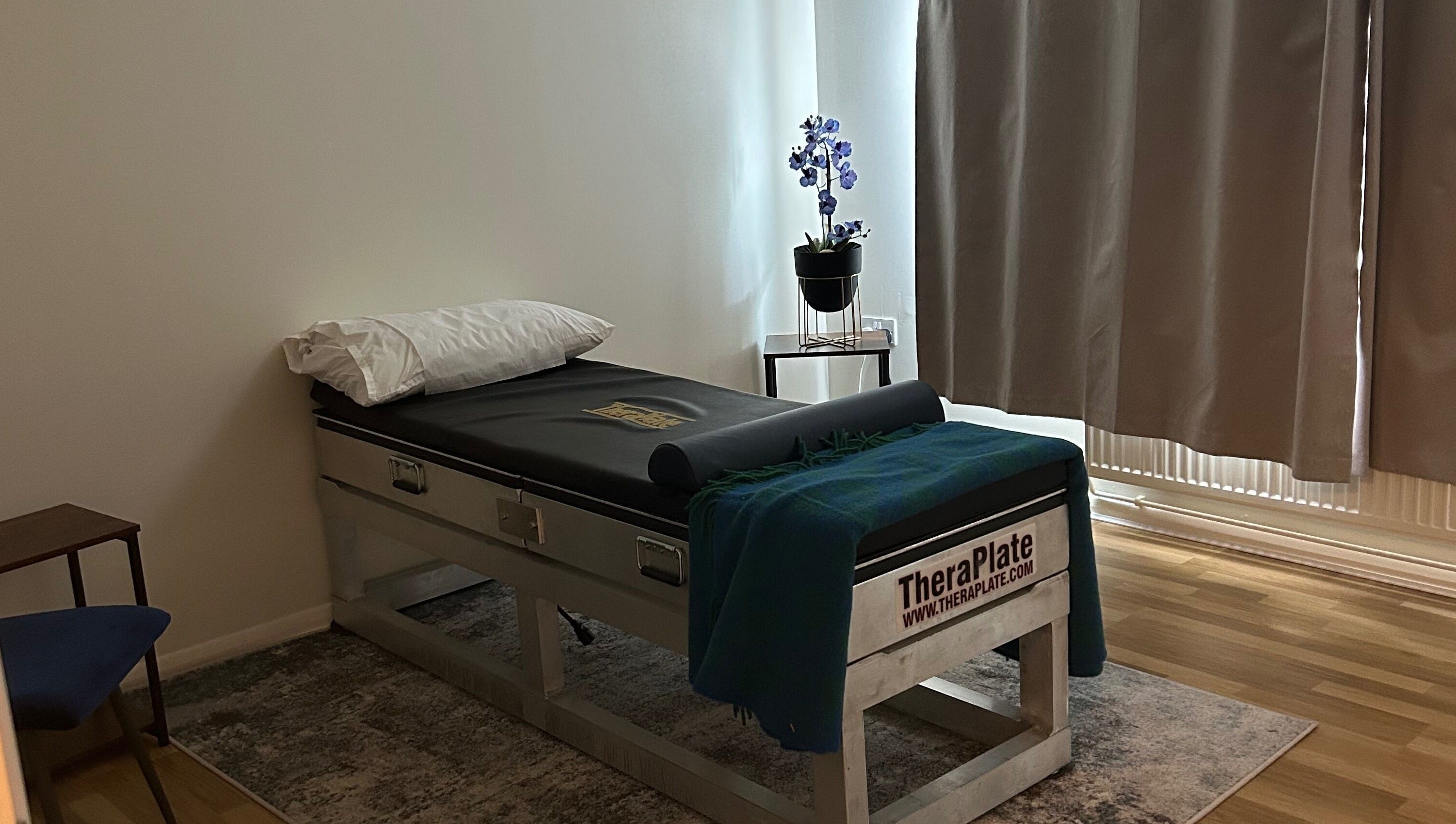 TheraPlate Kirton therapy room with treatment table in Kirton, England, GB.