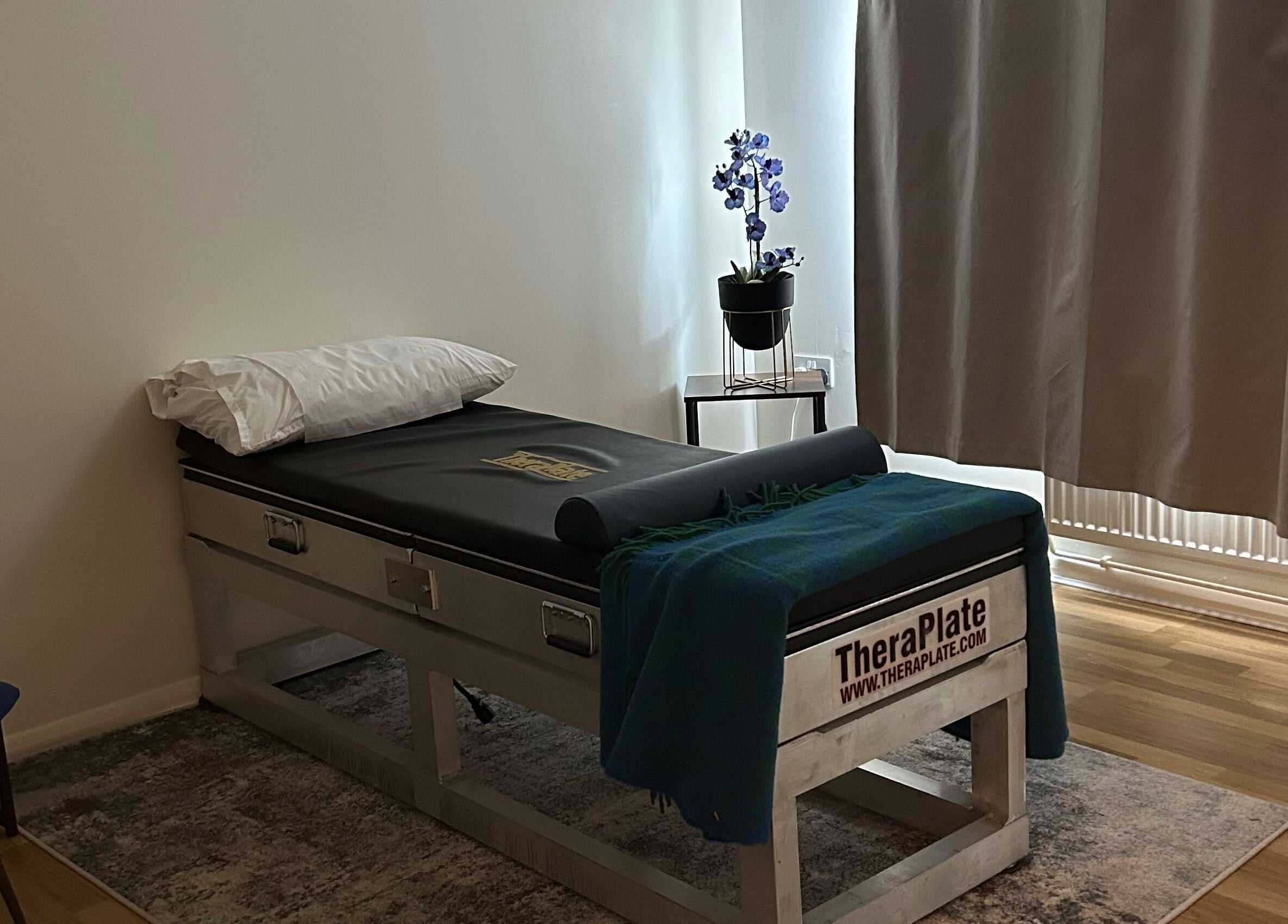 TheraPlate Kirton therapy room with treatment table in Kirton, England, GB.