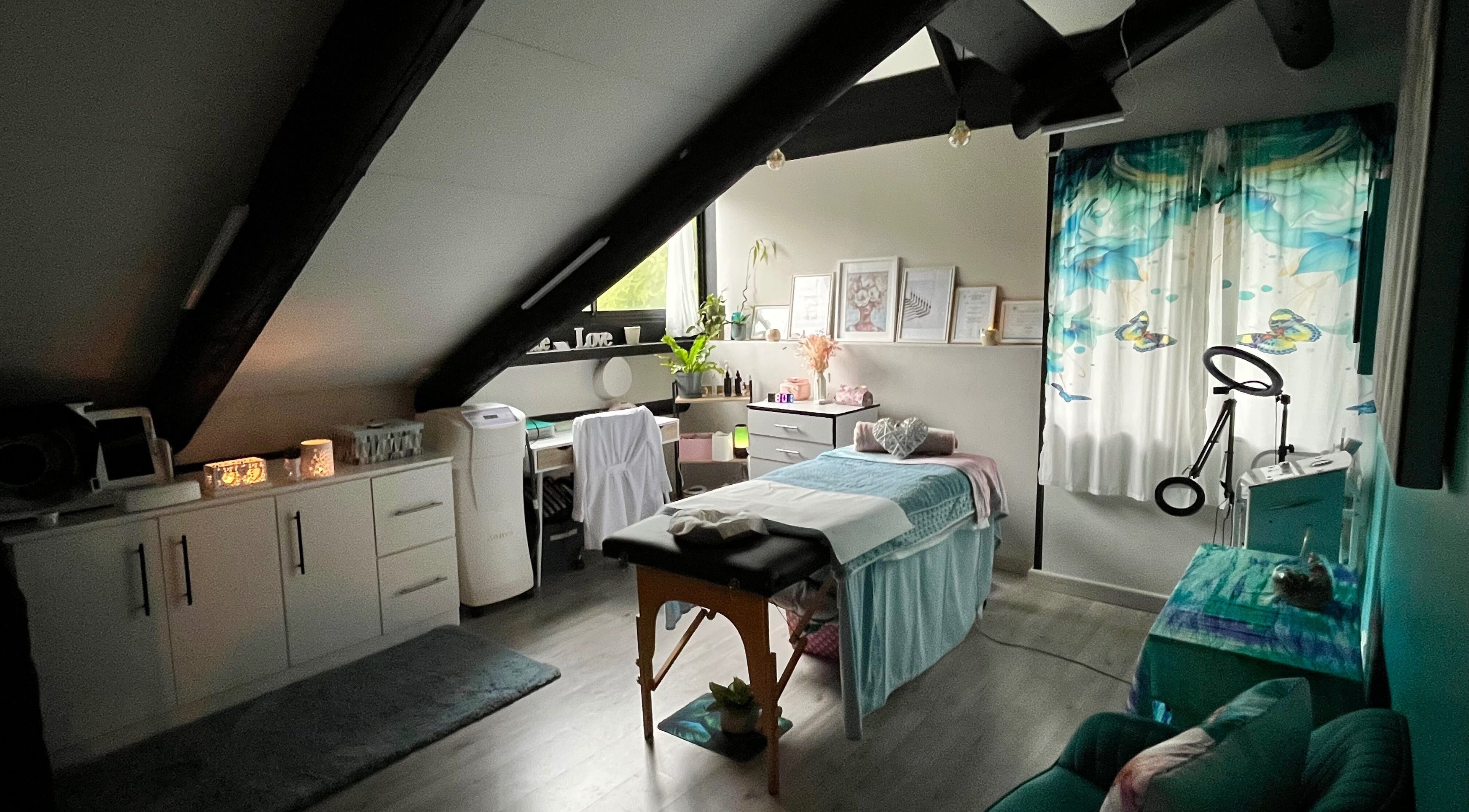 Cozy treatment room at Aruka Studio Aesthetics & Wellness in Outer West Durban, Kwazulu-natal, ZA, offering serene ambiance.