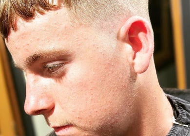 Close-up of a fresh haircut at Barber Jake, Motueka, Tasman, NZ, showcasing expert barbering skills.