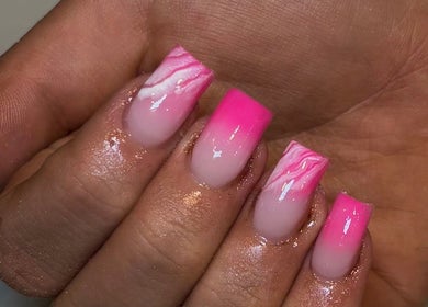 Beautiful pink ombre nails at Beauty by Livv, Burnley, England, GB showcasing expert manicure services.