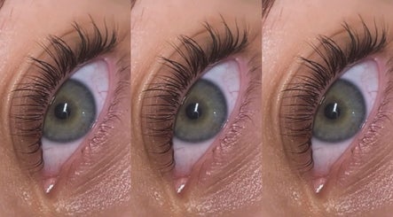 Close-up of expertly styled eyelashes at Byciaralouise, Oswaldtwistle, England, GB.