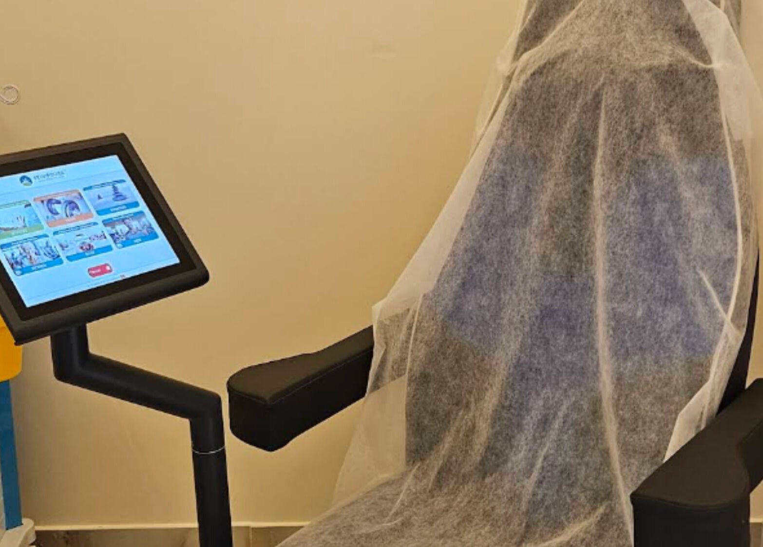 Advanced treatment chair at Aestilab 108 Clinic, Dubai, Dubai, AE, featuring modern touch screen technology.