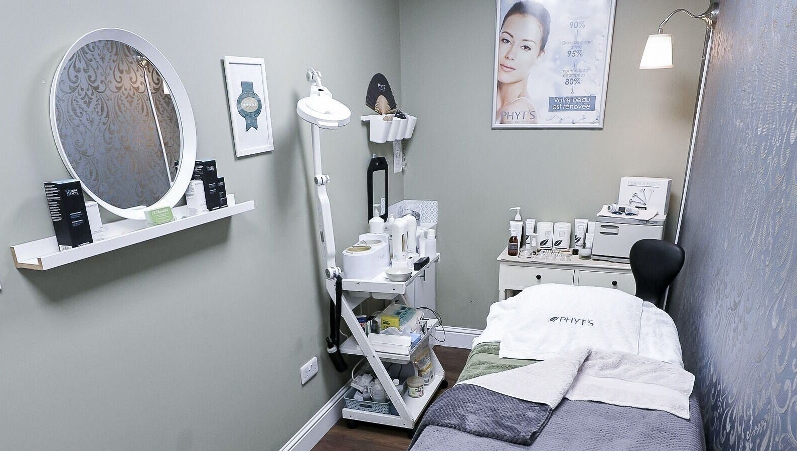 Relaxing therapy room at B Beautiful, Dublin, County Dublin, IE, featuring stylish decor and beauty treatments.