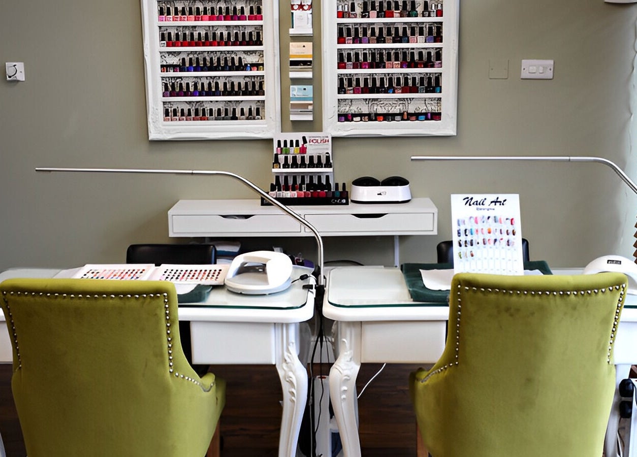 Chic nail studio at B Beautiful, Dublin, County Dublin, IE, featuring elegant manicure stations.