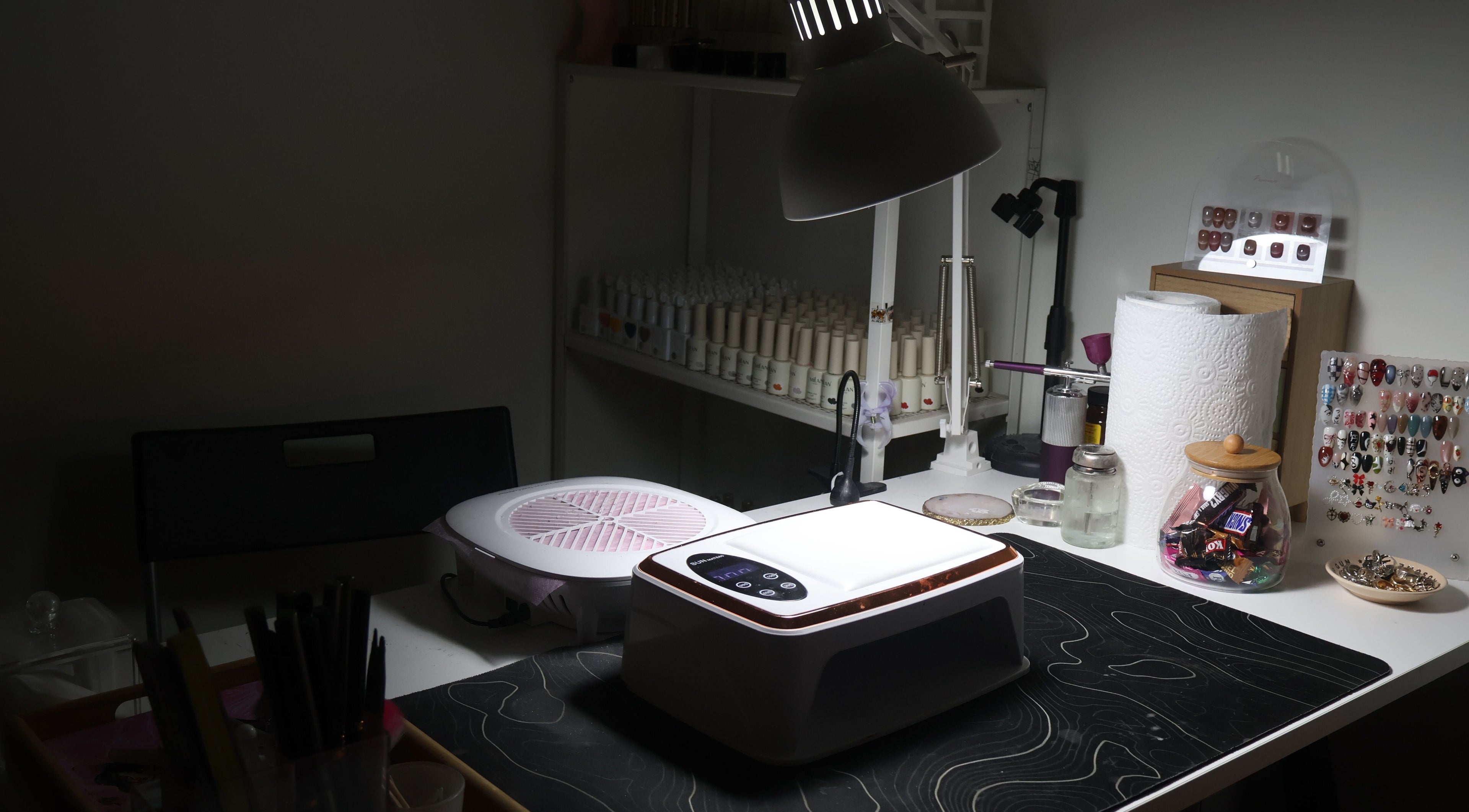 Cozy nail station setup at Nails by Chn, Kuala Lumpur, Wilayah Persekutuan Kuala Lumpur, MY.