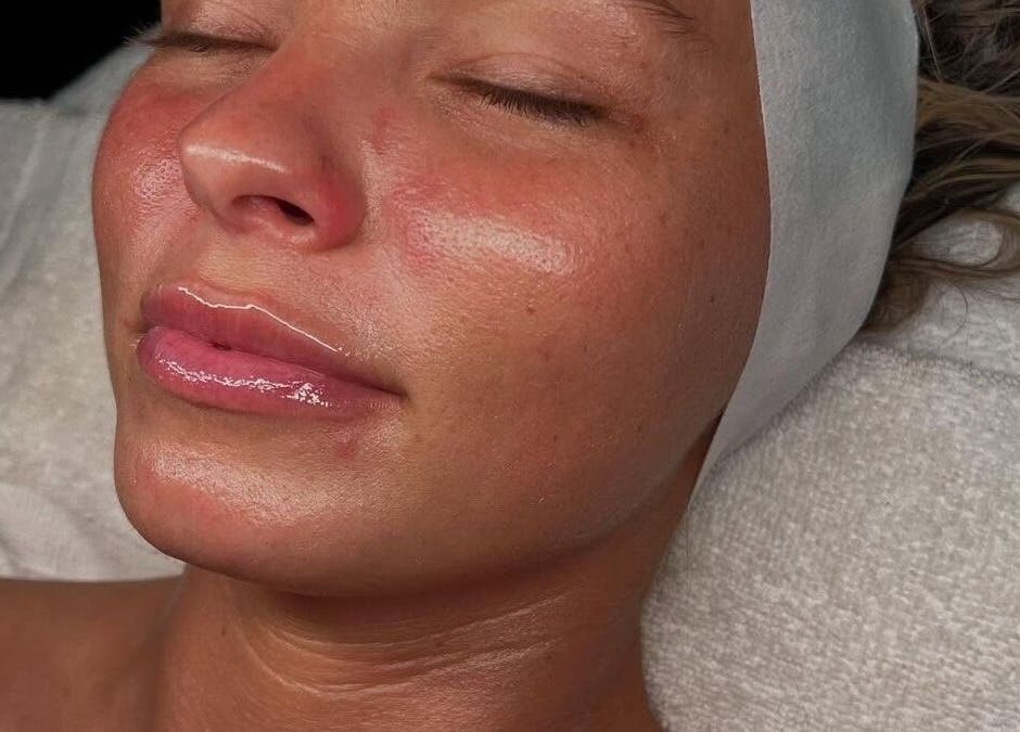 Relaxed client after skincare treatment at Oh Honey Beauty, Subiaco, Western Australia, AU.