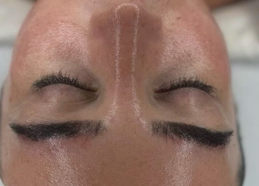 Close-up of a relaxing facial at Oh Honey Beauty, Subiaco, Western Australia, AU. Flawless skin care treatment.