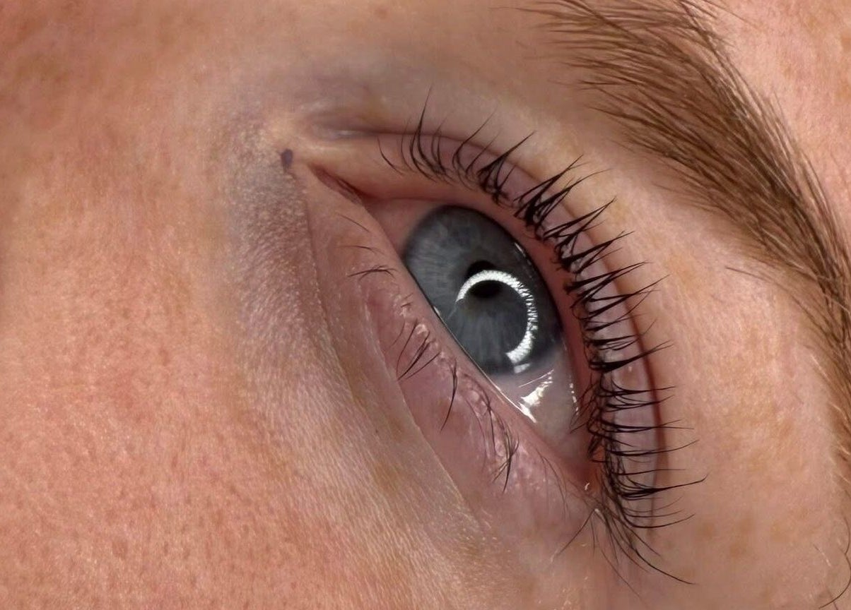 Close-up of a calm eye at The Glow House, Hutton Rudby, England, GB showcasing natural beauty.