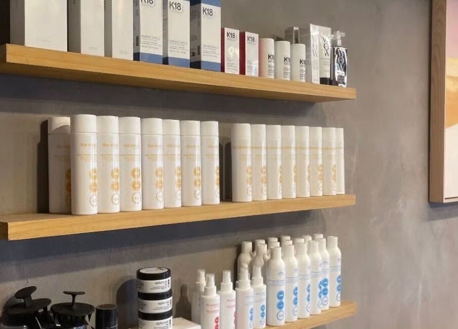 Products elegantly displayed at Nikola Krstev Salon, Wollongong, New South Wales, AU.