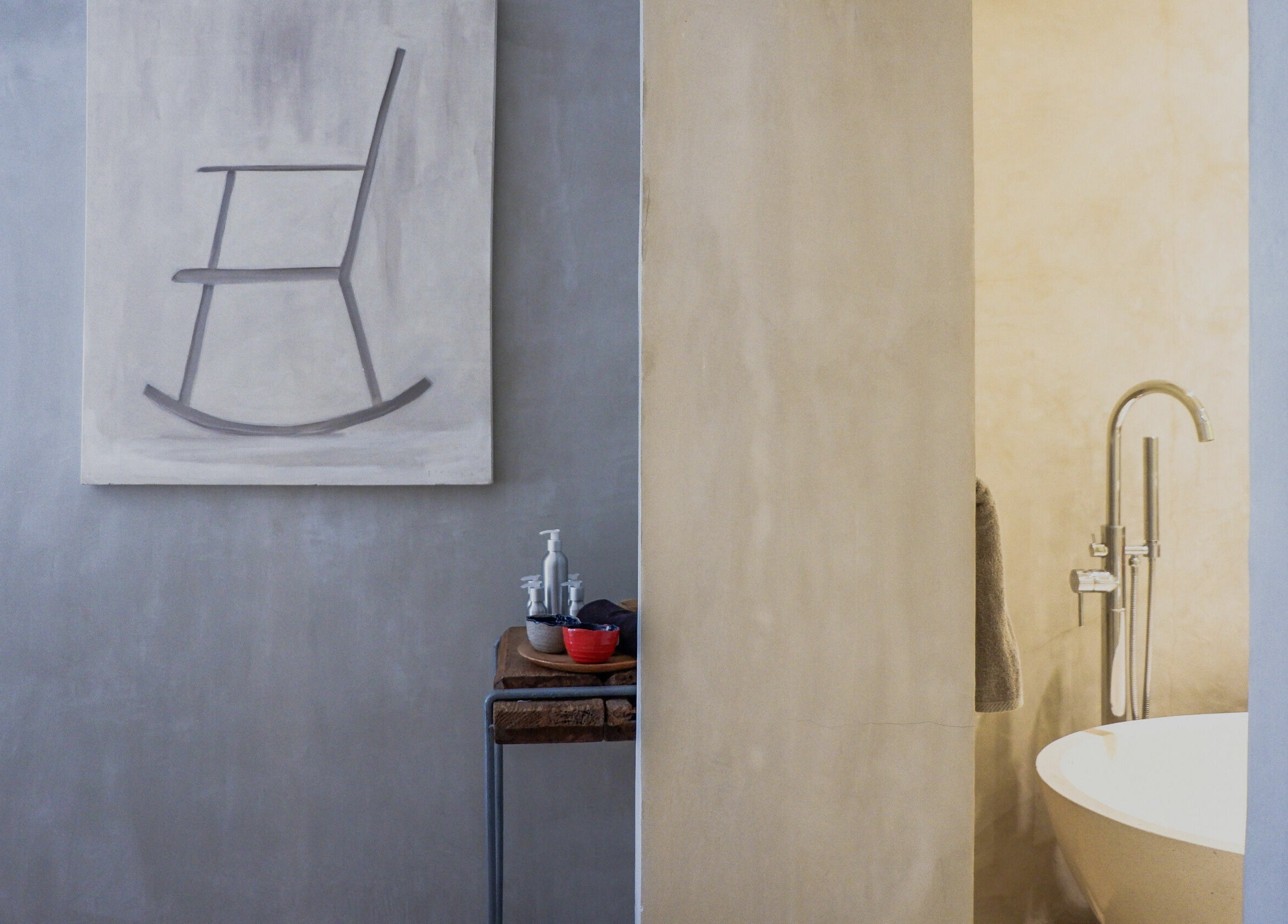Modern bathing area with rustic decor at Terra Spa & Wellness, Bali, Bali, ID.