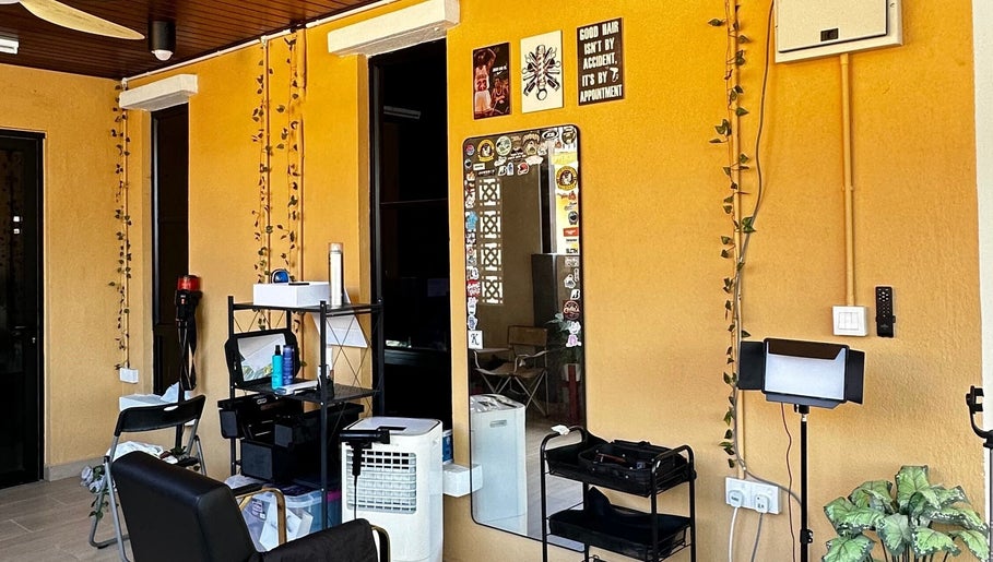 Modern salon interior at THE CUT ONE, Klang, Selangor, MY with stylish decor and beauty tools.