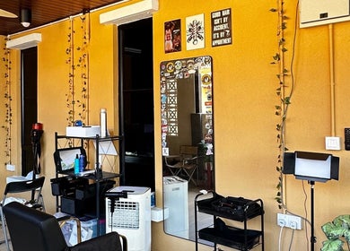 Modern salon interior at THE CUT ONE, Klang, Selangor, MY with stylish decor and beauty tools.