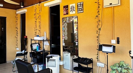 Modern salon interior at THE CUT ONE, Klang, Selangor, MY with stylish decor and beauty tools.