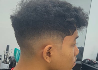Stylish fade haircut at THE CUT ONE, Klang, Selangor, MY.