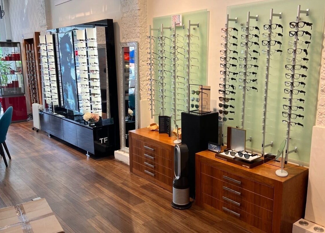 Elegant eyewear display at M S Kalsi Opticians - Banstead, showcasing a variety of stylish frames, Banstead, GB.