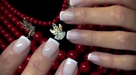 Elegant French manicured nails at Be Perfect Nail Studio, Oakville, Ontario, CA.