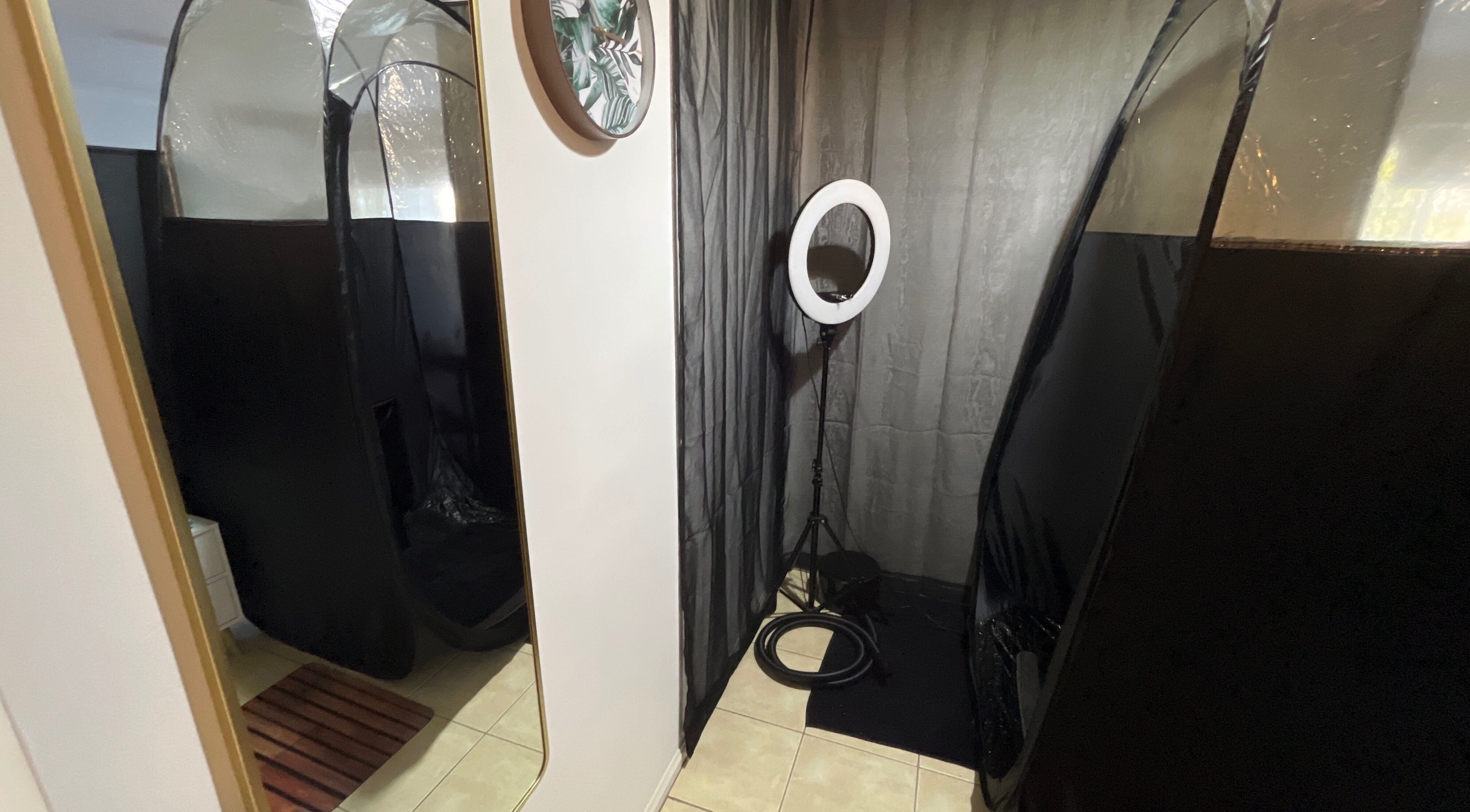 Stylish tanning booths at Good Times & Tan Lines, Runaway Bay, Queensland, AU, ready for a flawless tan.