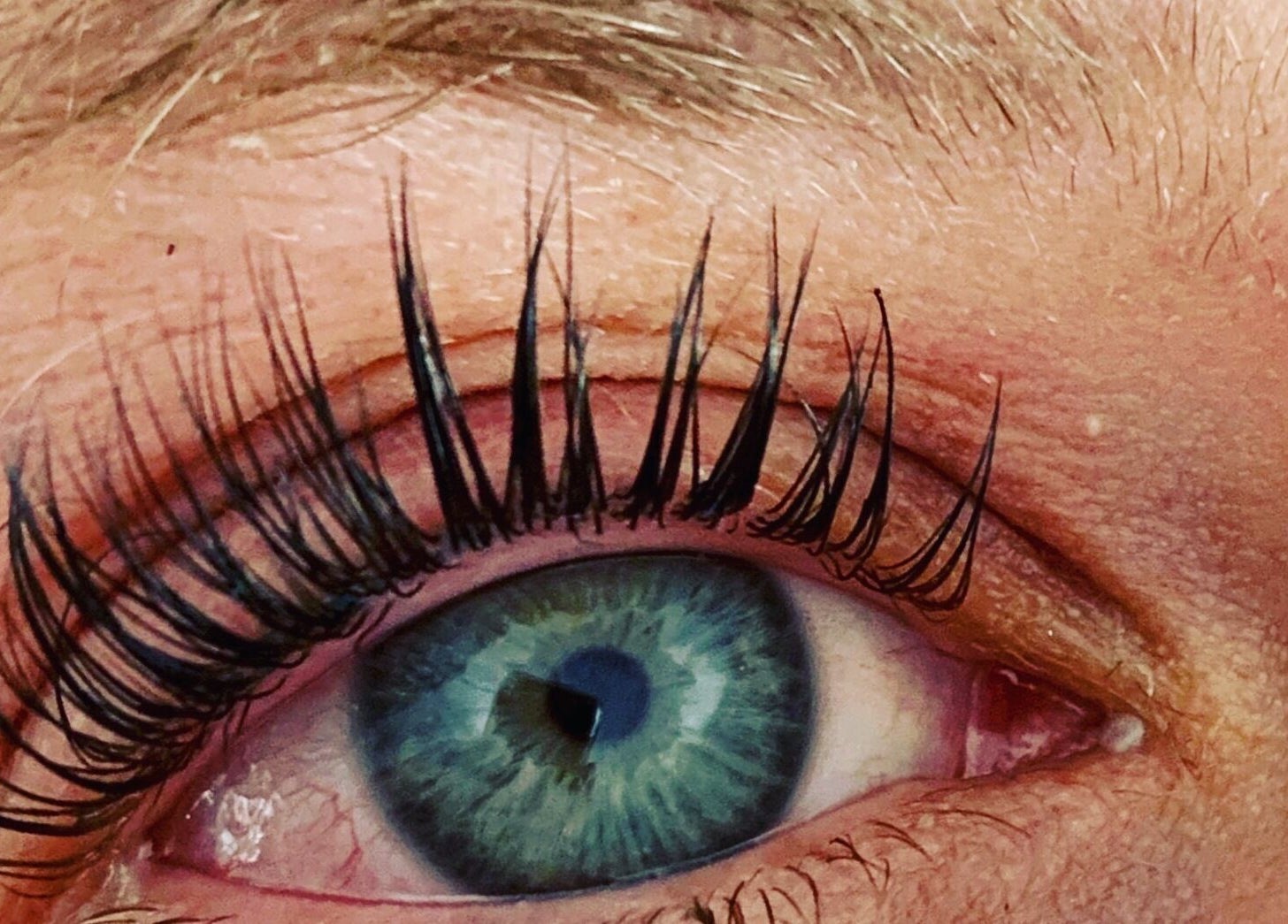 Close-up of styled eyelashes at IrreSiStible Hair & Beauty in Exeter, England, GB.